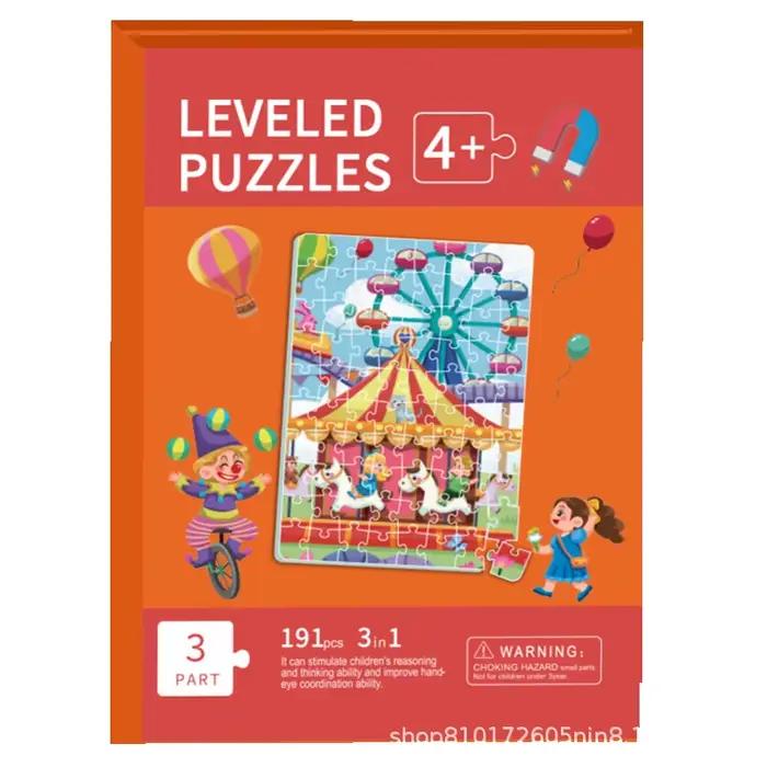 Livre de puzzle magnétique Iant pour enfants de 3 à 6 ans, formation de concentration, livre silencieux pour l'éducation précoce, coordination œil-main, pensée logique