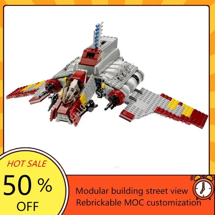 636 pièces navette d'attaque guerre spatiale militaire MOC navire spatial modèle de combat Puzzles personnalisés Architecture bricolage éducation assemblage jouet cadeau