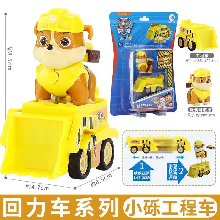 Véritable Paw Patrol Chase Skye Marshall blocs de construction véhicule tirer voitures Playset Ryder Figure enfants jouet cadeaux d'anniversaire