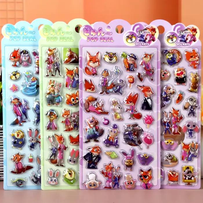 Autocollants en relief 3D Zootopia