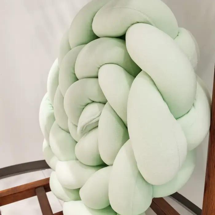 1M/2M/3M/4M bébé pare-chocs lit tresse noeud oreiller coussin pour infantile berceau protecteur lit chambre décor ensemb