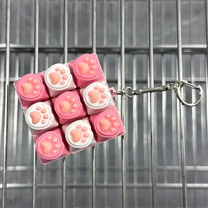 Jouets anti-stress ZAKOL : Clavier, porte-clés en cristal, gadget de décompression pour les doigts, jouet clicker