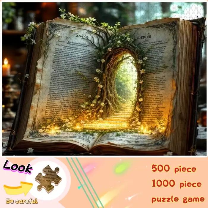 Puzzles pour adultes, livre magique fantastique