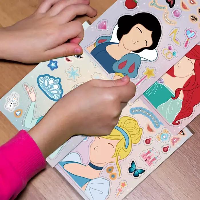 8/16 feuilles Disney princesse enfants bricolage Puzzle autocollants jeu faire un visage assembler