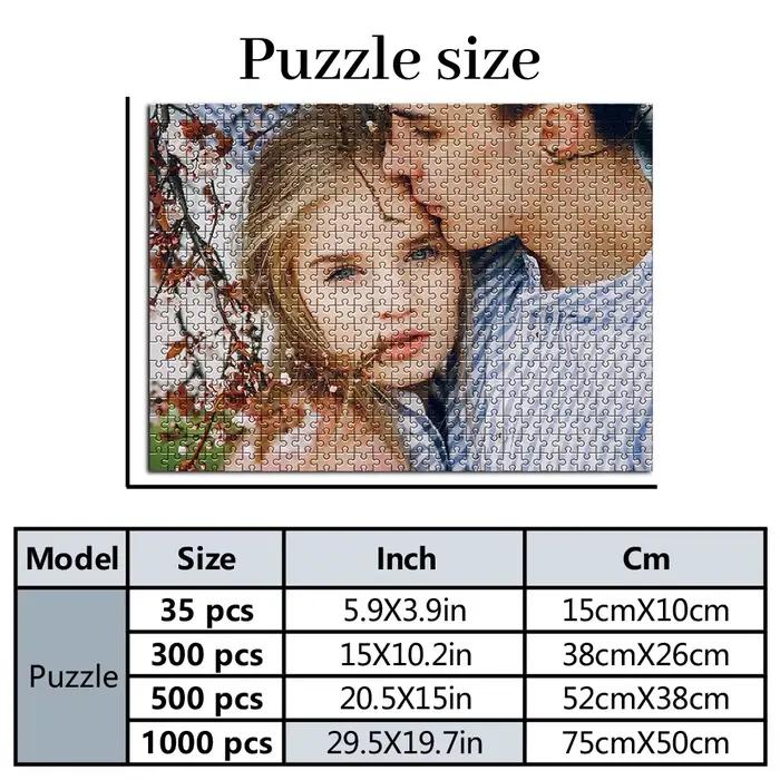 35/300/500/1000 pièces de puzzle personnalisé avec photo