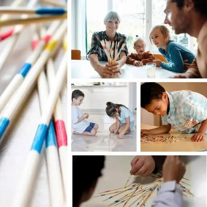 Bâton de jeu en bois coloré pour enfants