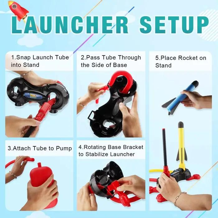 Jeu de lancement de fusées en mousse pour enfants