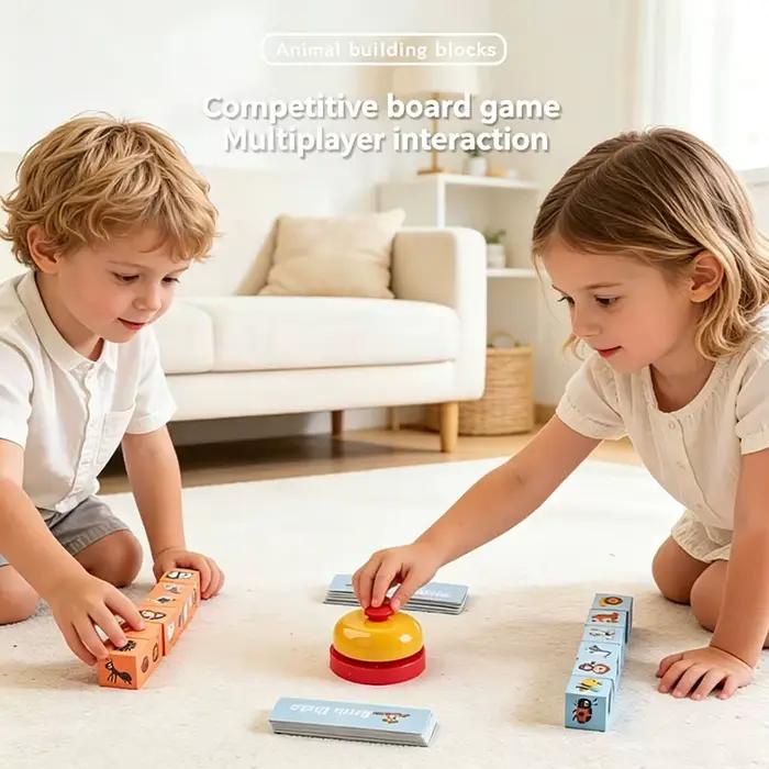 Jeu éducatif en bois pour enfants : Apprentissage des mots anglais