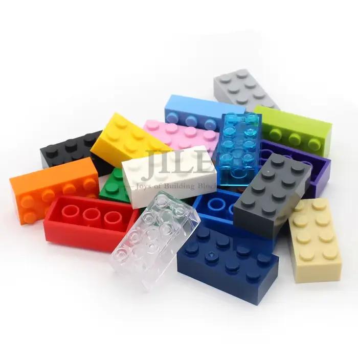 100 pièces Moc brique créative 2x4 3001 bases éclairer classique bricolage blocs de construction en vrac Compatible