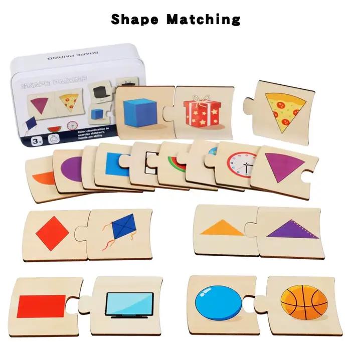 Puzzle d'éveil en bois pour enfants éducation cognitive décomposition des nombres planche de puzzle assortie boîte en fer occasions spéciales pour enfants jouets éducatifs pour le développement de la pensée logique et de la créativité