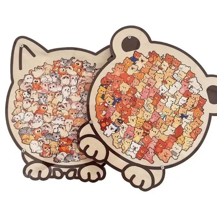 Nouveau puzzle en bois de dessin animé