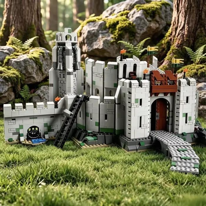 Modèle de château médiéval à assembler soi-même