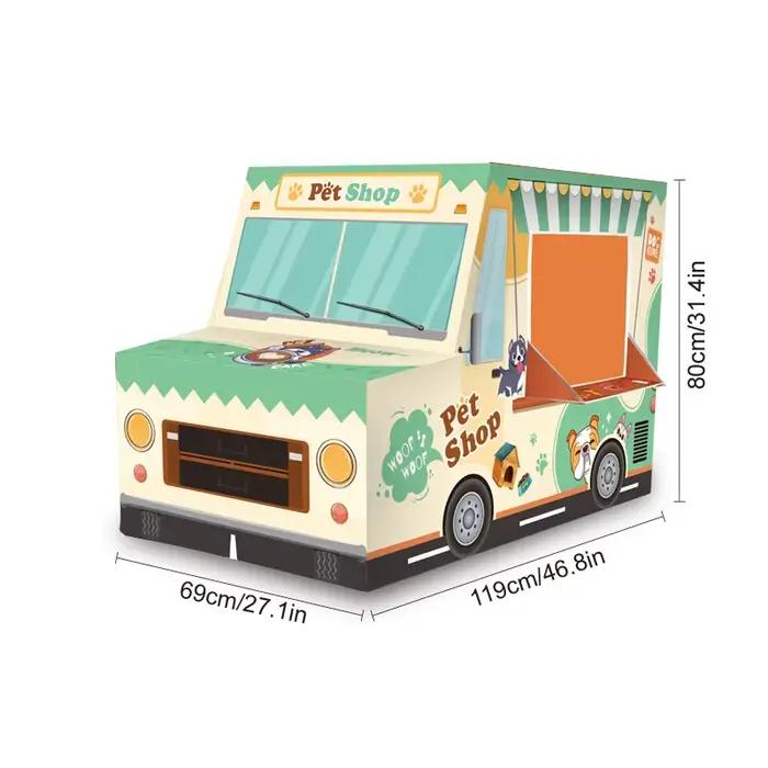 Château de jeu amusant pour enfants, design voiture verte, tente de jeu portable pour l'extérieur, maison de jeu d'imitation, tente de jeu pour fêtes, excellent cadeau de vacances pour garçons et fill