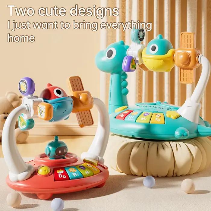 Jouets de piano musical rotatif pour bébé avec son doux, clavier éducatif pour enfants de 3 à 6 ans, jouet musical pour le développement sensoriel et la coordination œil-main