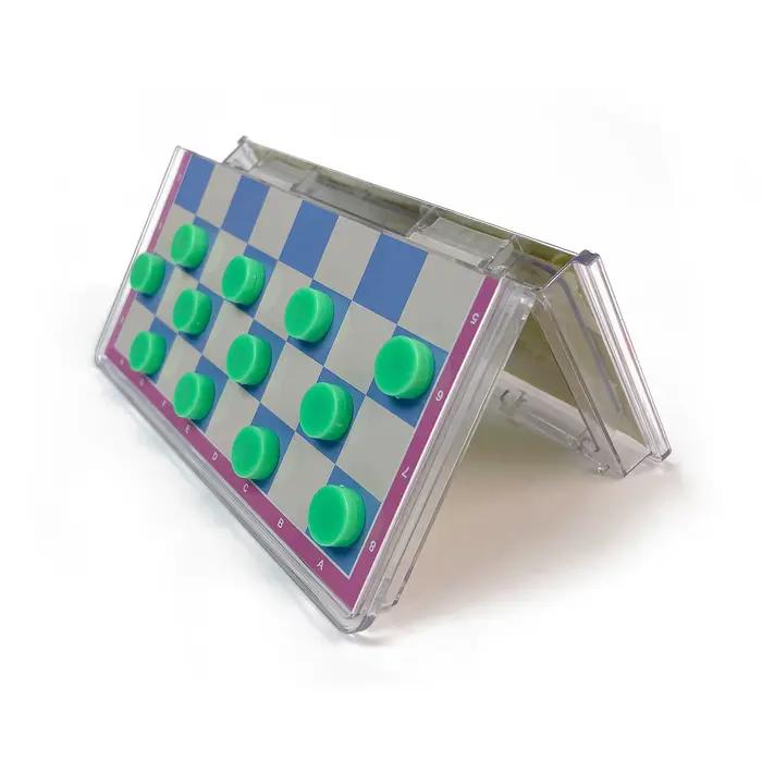 Jeu de dames magnétique pliable en cristal