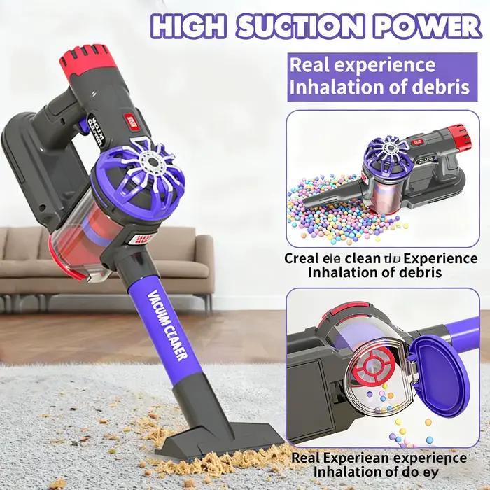 Jouet éducatif Aspirateur Multifonctionnel Simulation Ménage 3-en-1 pour Enfants Occasions Spéciales Fantaisie Professionnels