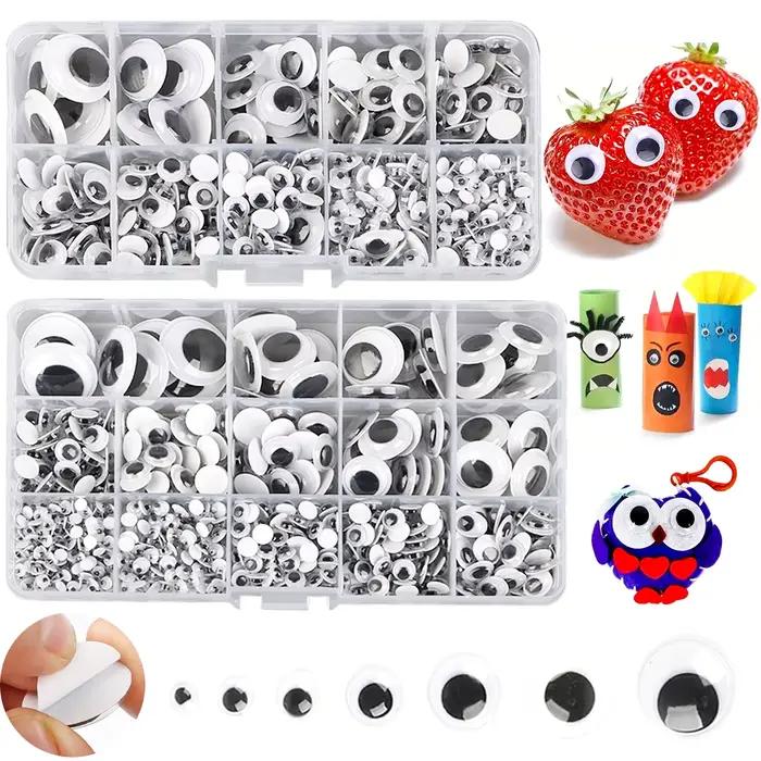 Accessoires de bricolage yeux mobiles auto-adhésifs 100 pièces 200 pièces 550 pièces pour scrapbooking poupées jouets faits à la main
