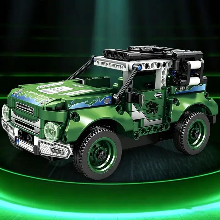 Camion tout-terrain RC à blocs de construction avec télécommande 2.4G