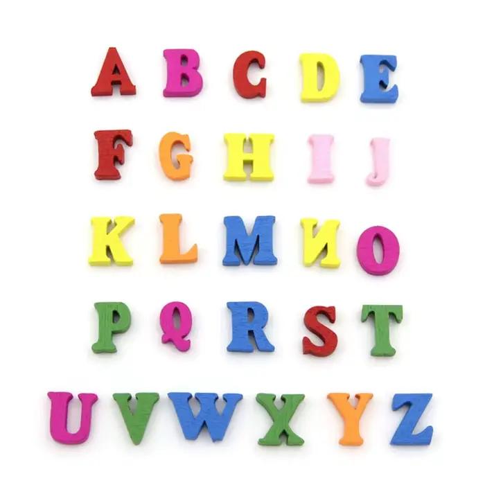 Lettres de l'Alphabet Décoratives en Bois Coloré pour Enfant