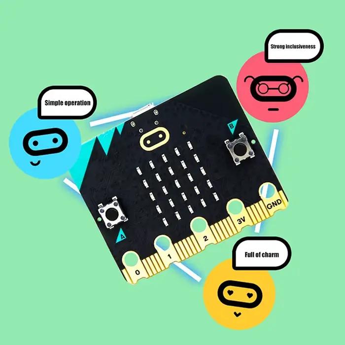 Nouvelle carte de développement DIY BBC Micro:bit V2 Go Edition pour enfants, BBC Micro:bit V2.0