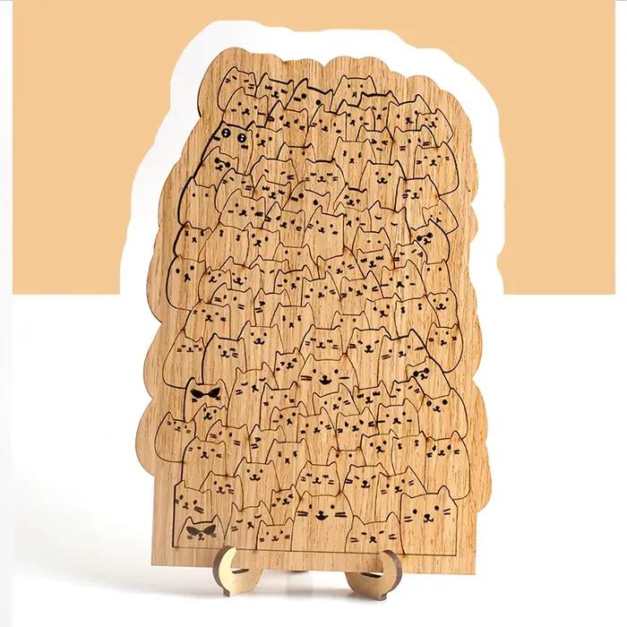 100 puzzles en bois pour chatons