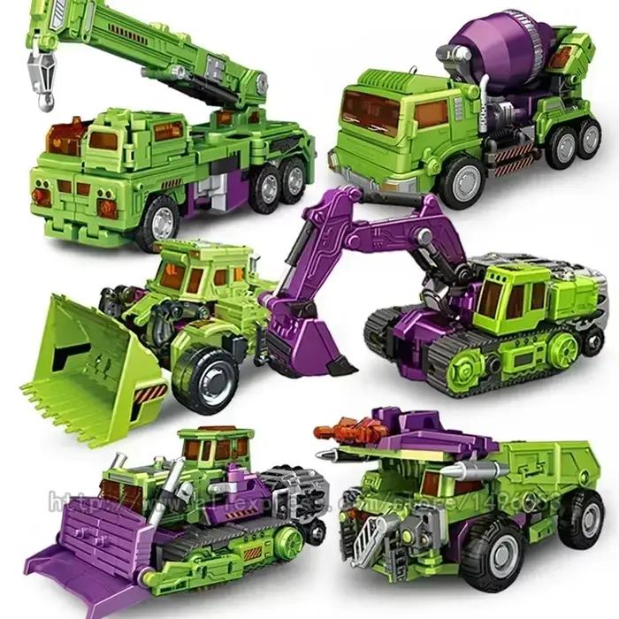 6IN1 NBK 42CM dévastateur jouet Transformation KO Robot voiture combinaison figurine pelle mélangeur modèle enfant cadeau de noël