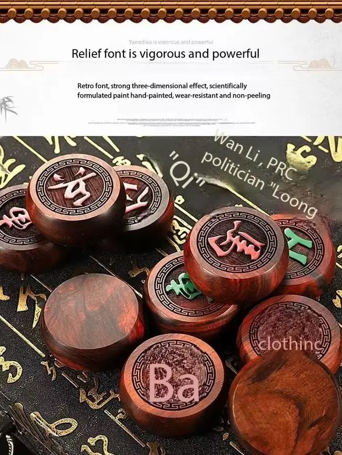 Jeu d'échecs professionnel en bois d'ébène
