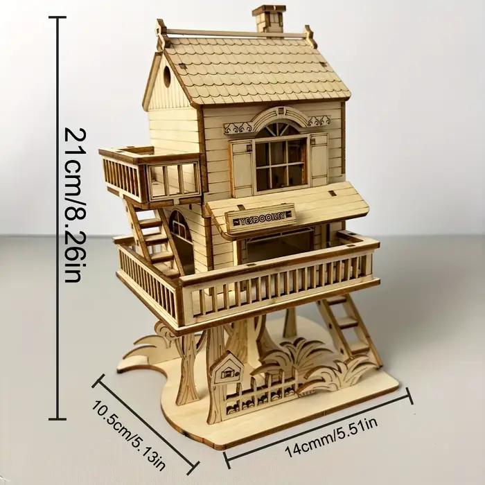 Puzzle stéréo 3D, maison dans les arbres