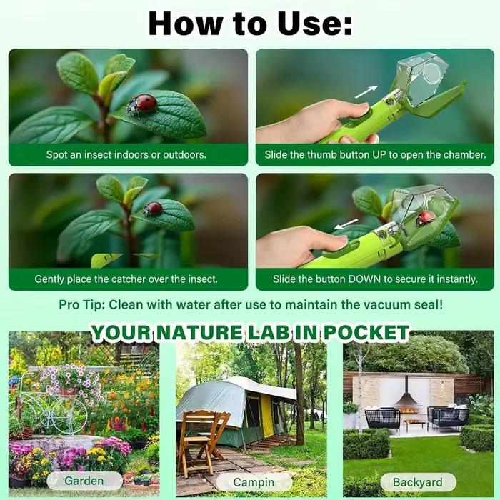 Attrape-insectes et microscope d'observation écologique 6X