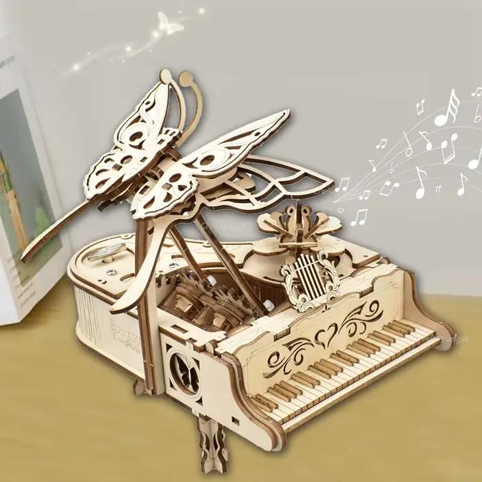 Boîte à musique en bois 3D
