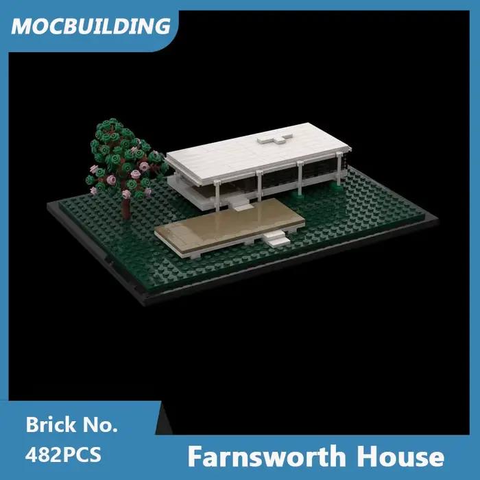 Blocs de construction MOC Farnsworth maison modèle 21054