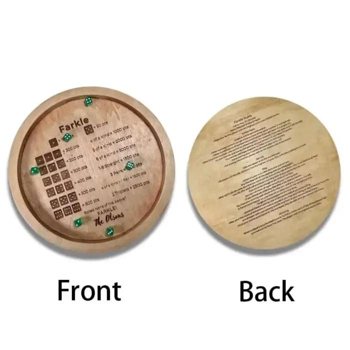 Jeu de société en bois Chap Out Dice Score Board