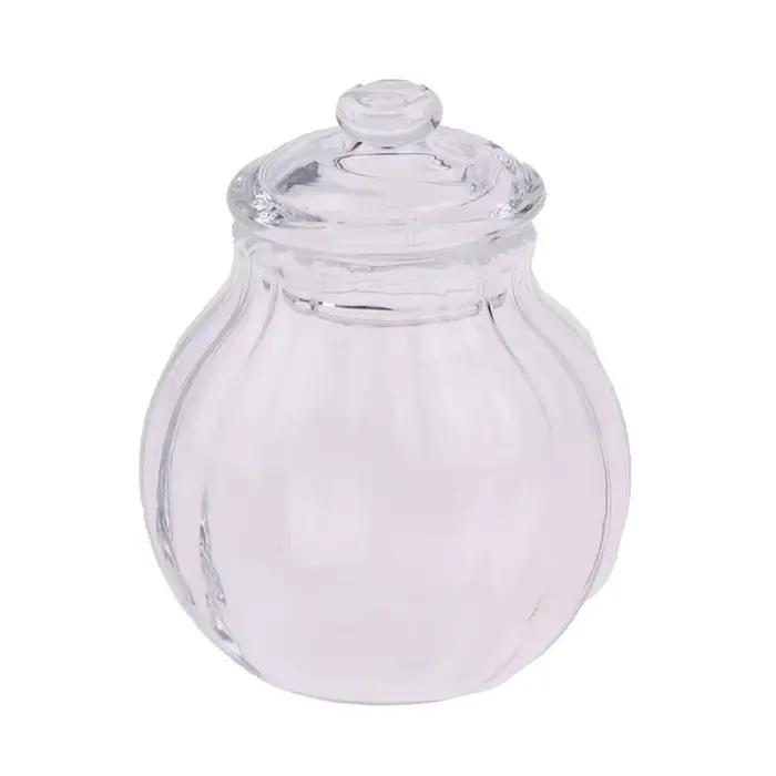 Mini bouteille ronde en verre pour maison de poupée 1:12