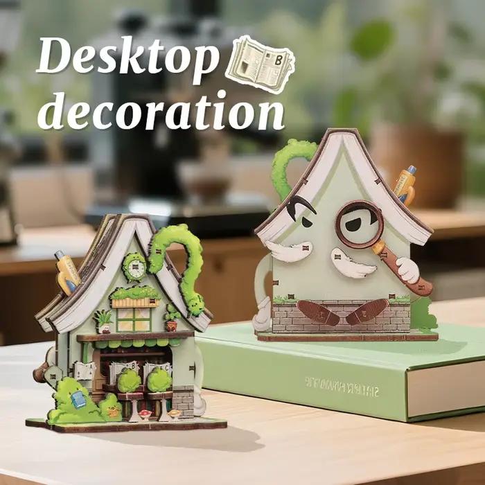 CUTEBEE Mini magasin série bricolage maison Miniature 3D Puzzle en bois jouets à la main
