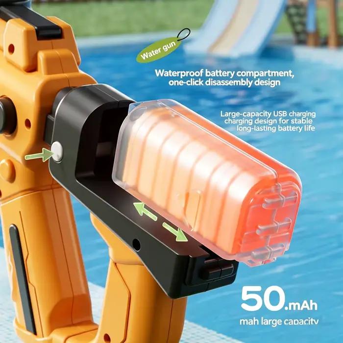 Nouveauté 2026 Pistolet à eau électrique à pulvérisation rapide, jouet d'été pour enfants, pour les jeux de plein air à la plage, pistolet de combat fantaisie, pour garçons, enfants et adultes