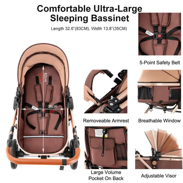 Siège auto combiné pour poussette bébé