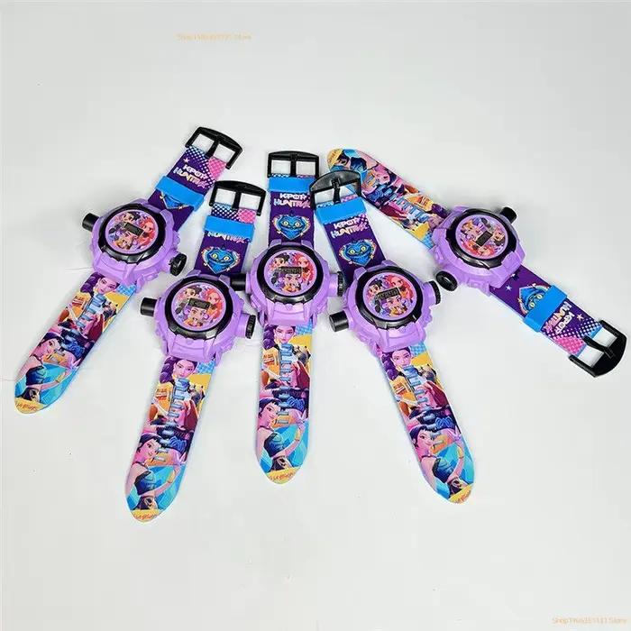Montre de projection animée avec 24 images de dessins animés pour enfants, montre-bracelet numérique électronique à thème dessin animé, cadeau d'anniversaire pour les fans de dessins animés