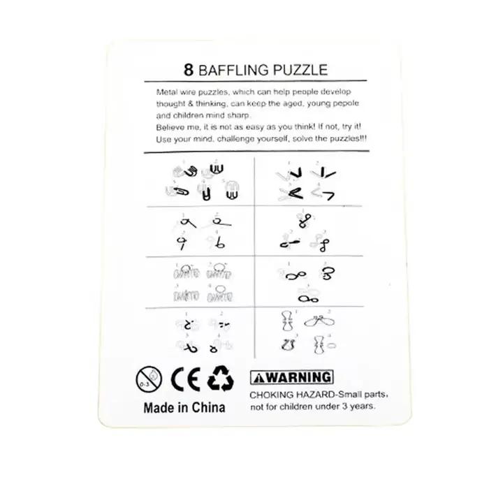 Puzzle en fil métallique Montessori pour enfants et adultes