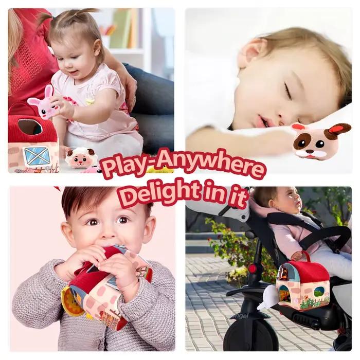Grange en peluche avec animaux de ferme pour tout-petit, jouet sensoriel Montessori, portable et éducatif, cadeau pour nouveau-né, occaSIONS SPECIALES