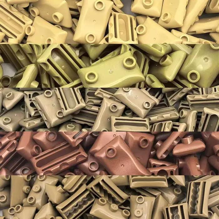 100 blocs de construction militaires MOC en forme de sacs de sable