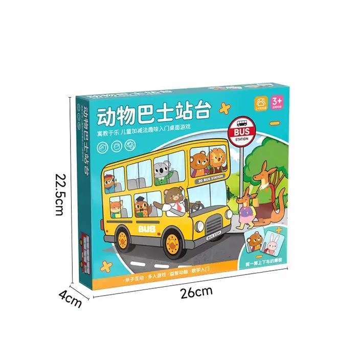 Jeu de société à plateforme de Bus Animal Montessori