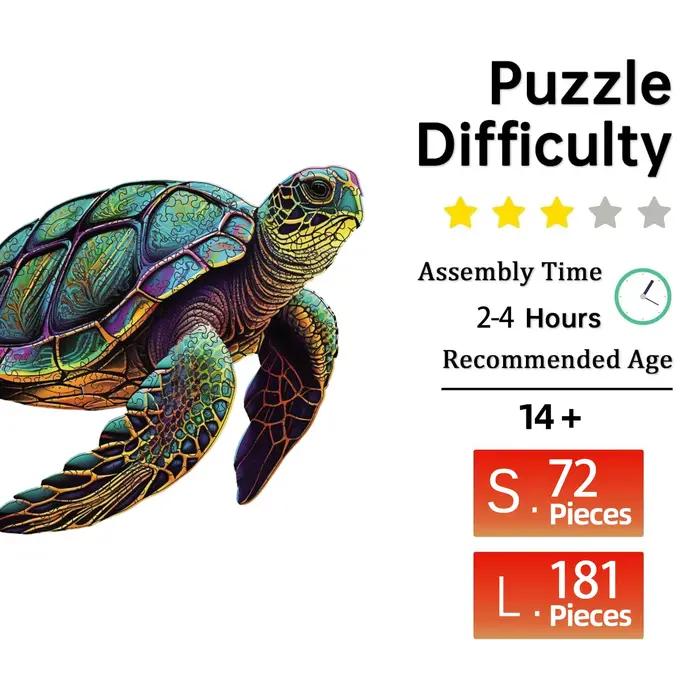 Puzzle en bois de tortue de mer
