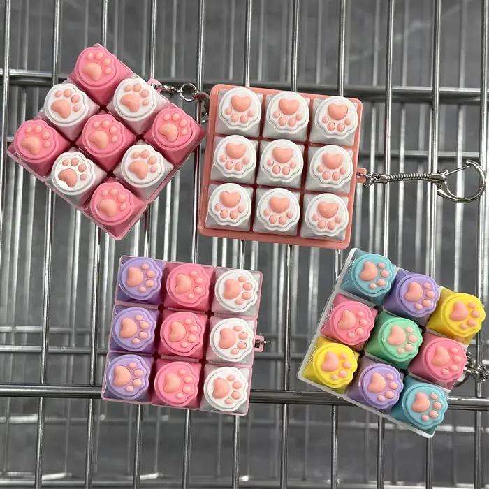 Jouets anti-stress ZAKOL : Clavier, porte-clés en cristal, gadget de décompression pour les doigts, jouet clicker