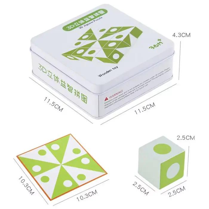 Puzzle 3D en bois, réflexion spatiale