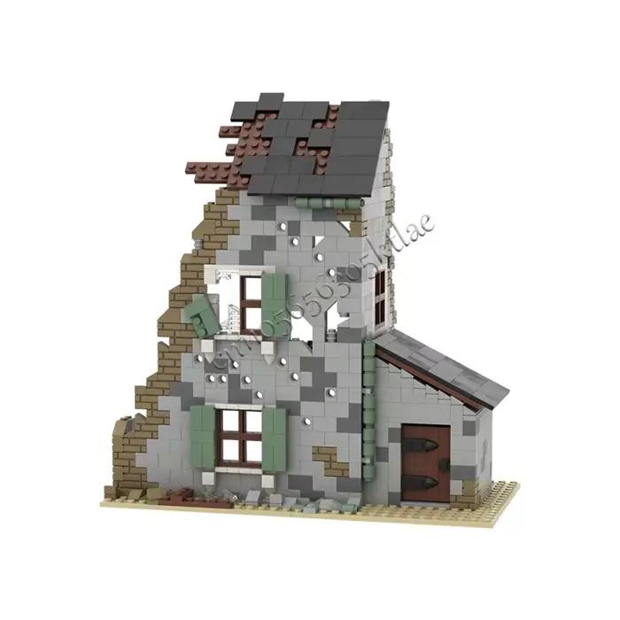 Série de maisons ruines médiévales personnalisables pour scènes de rue