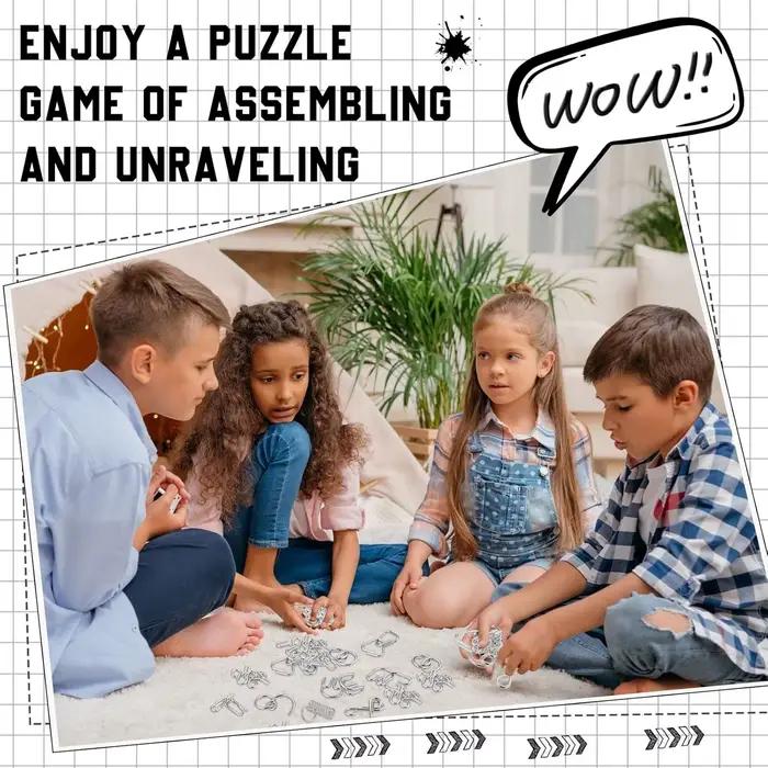 Ensemble de Puzzle en fil métallique