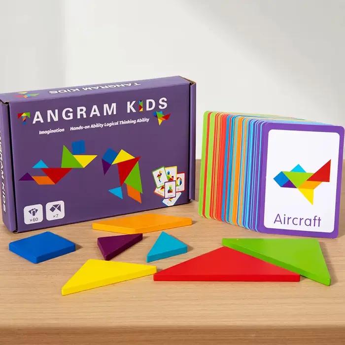 Puzzle Tangram en bois 3D
