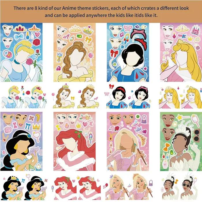 Autocollants de puzzle Disney Princesses mignonnes