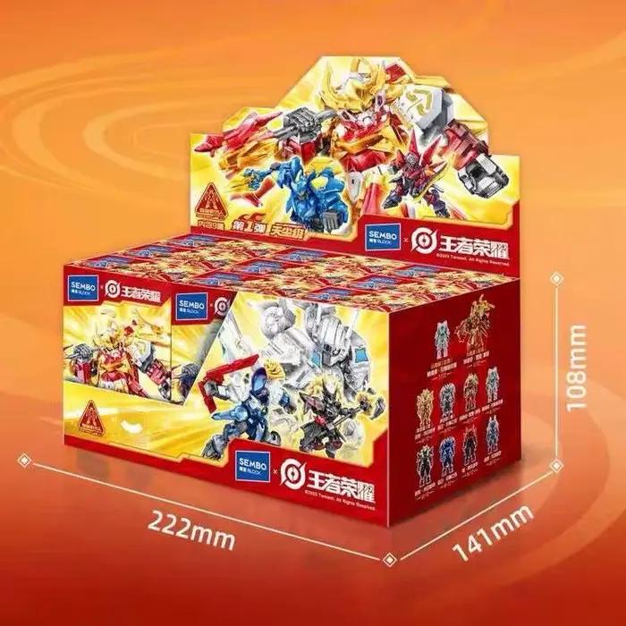 Sembo Block Honor Of Kings Mecha Building Blocks Blind Box Action Figures Sun Wukong Lv Bu Jouets pour garçons Enfants Périphériques de jeu
