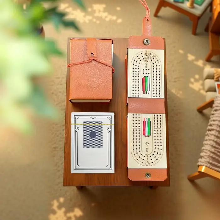 Jeu de société traditionnel en bois Cribbage – Jeu de table amusant pour 2 à 4 joueurs – Jeu